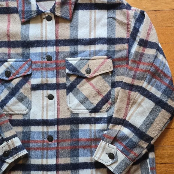 Zara, Shacket Wool Blend Plaid, Oversized, EUC, Women's M - Picture 6 of 12